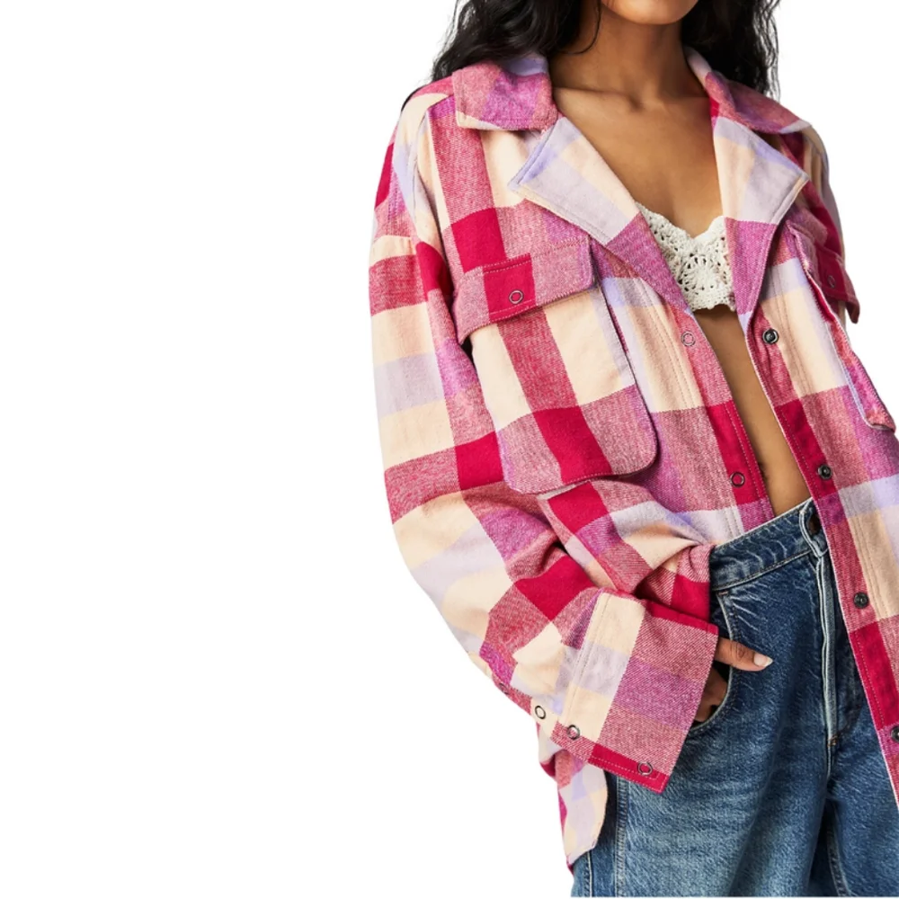 Free People We The Free Izzie Cargo Shirt NWOT - Picture 6 of 7